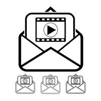 email and mail icon vector