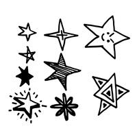 Icono de estrella dibujado a mano Doodle vector