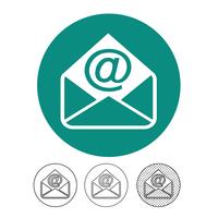 email and mail icon vector