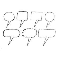 Speech Bubble icon hand drawn vector