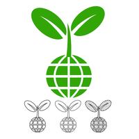 Plant tree icon vector