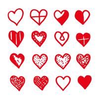 heart icon design hand draw vector