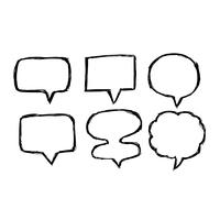 Speech Bubble icon hand drawn vector