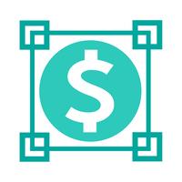 Icono de signo de dólar de dinero vector