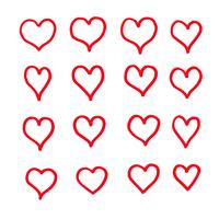 heart icon design hand draw vector