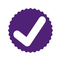 icono de marca de verificación vector