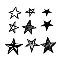 Icono de estrella dibujado a mano Doodle vector