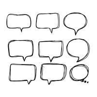 Speech Bubble icon hand drawn vector