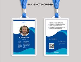 Blue nice ID Card vector
