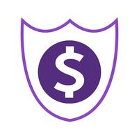 Icono de signo de dólar de dinero vector