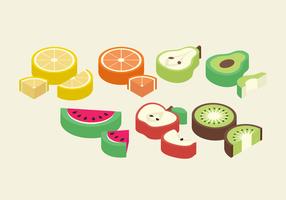 Vector Isometric Fruits