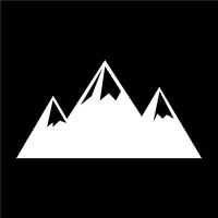 Sign of Mountain icon vector