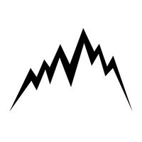 Signo de icono de montaña vector