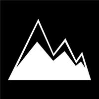 Signo de icono de montaña vector