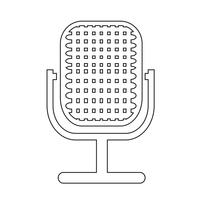 Sign of microphone icon vector