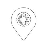 icono de mapa puntero gps vector