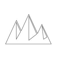 Icono de signo de montaña vector
