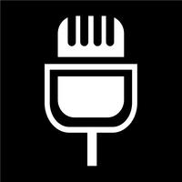 Sign of microphone icon vector