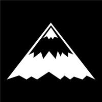 Sign of Mountain icon vector