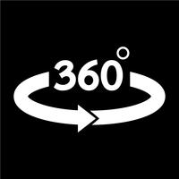 360 Degree icon vector