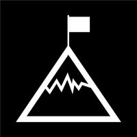 Sign of Mountain icon vector