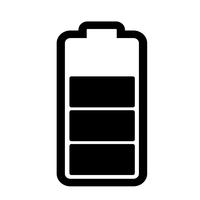 Sign of battery icon vector