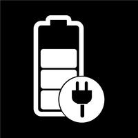 Sign of battery icon vector