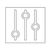 Sign of control icon vector