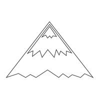 Sign of Mountain icon vector