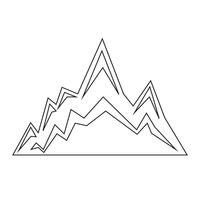 Sign of Mountain icon vector