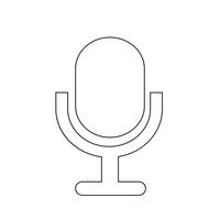 Sign of microphone icon vector