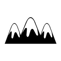 Icono de signo de montaña vector