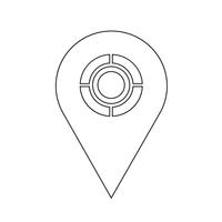 map pointer gps icon vector