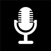 Sign of microphone icon vector