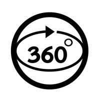 Icono de 360 grados vector