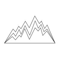 Signo de icono de montaña vector