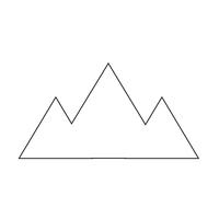 Sign of Mountain icon vector