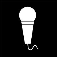 Sign of microphone icon vector