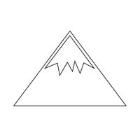 Signo de icono de montaña vector