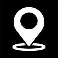 map pointer gps icon vector