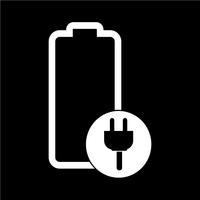 Sign of battery icon vector