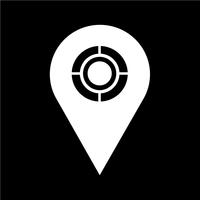 map pointer gps icon vector