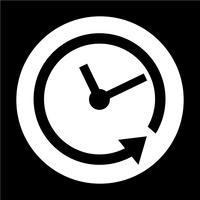 Icono de signo de tiempo vector