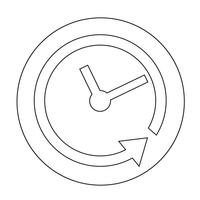 Icono de signo de tiempo vector