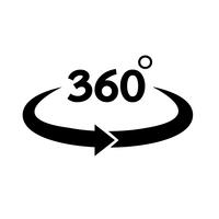 360 Degree icon vector