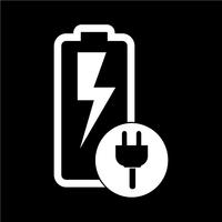 Sign of battery icon vector