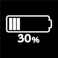 Sign of battery icon vector