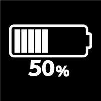 Sign of battery icon vector