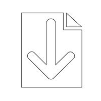 Sign of download icon vector