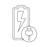 Sign of battery icon vector